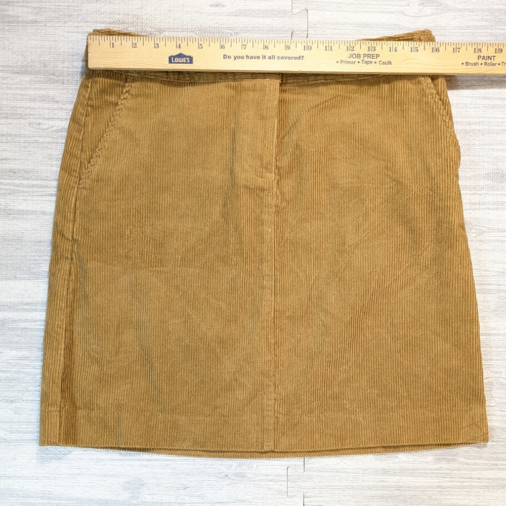 Talbots Corduroy Skirt Womens Carmel Brown Academia Country Preppy Pencil 8P New - Picture 8 of 11